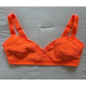 H&M Neon Orange Bandage Bikini Top